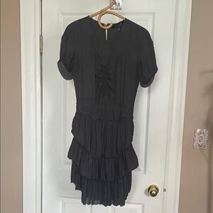 Isabel Marant  Elegant Black Tiered Dress